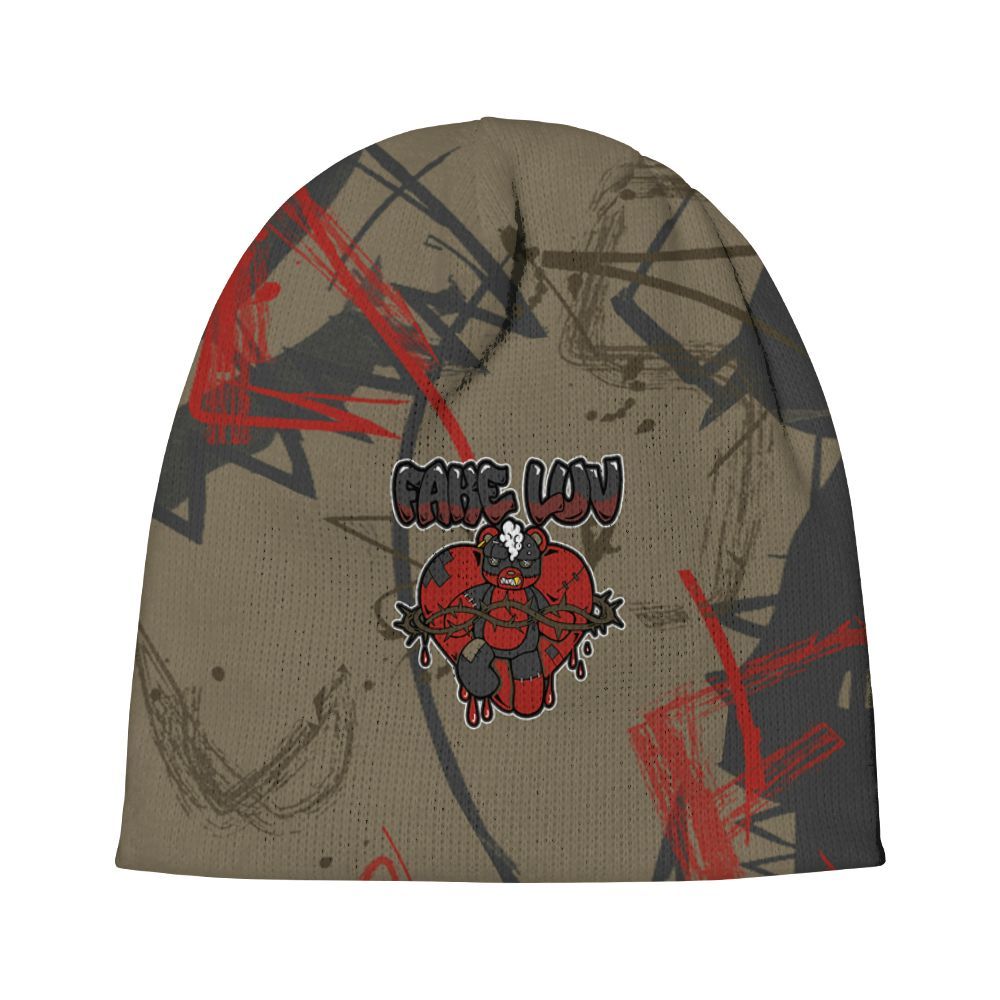 Beanie Hat To Match Olive 9s - False Romance Hugz Messyz Graphic