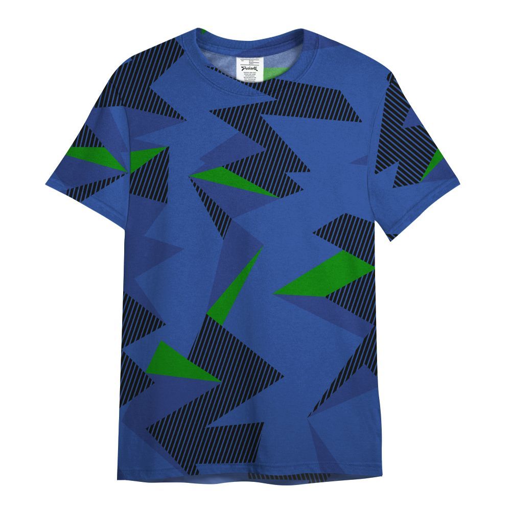 Shirt To Match Retro Hyper Royal 13s - Geometric Camouflage Pattern All Over Print