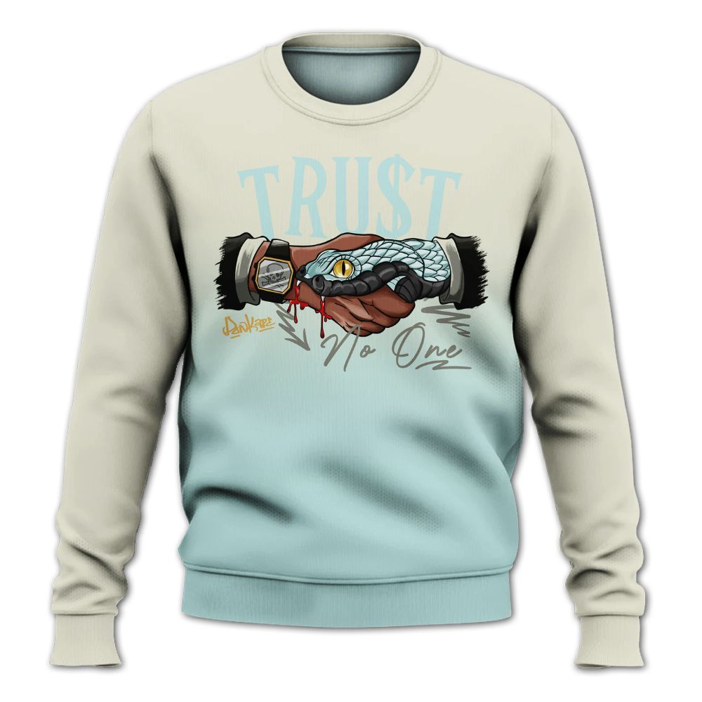 Sweatshirt To Match Pure Platinum 4s - Snake Trust No One Drip All Over Print