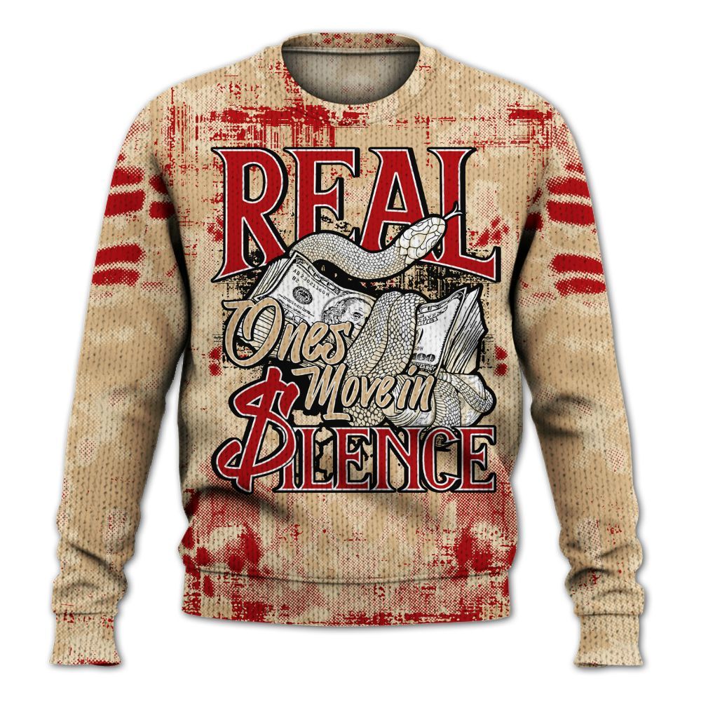 Knitted Sweater To Match Dunk Low Strawberry Waffle - Snake Move In Silence All Over Print