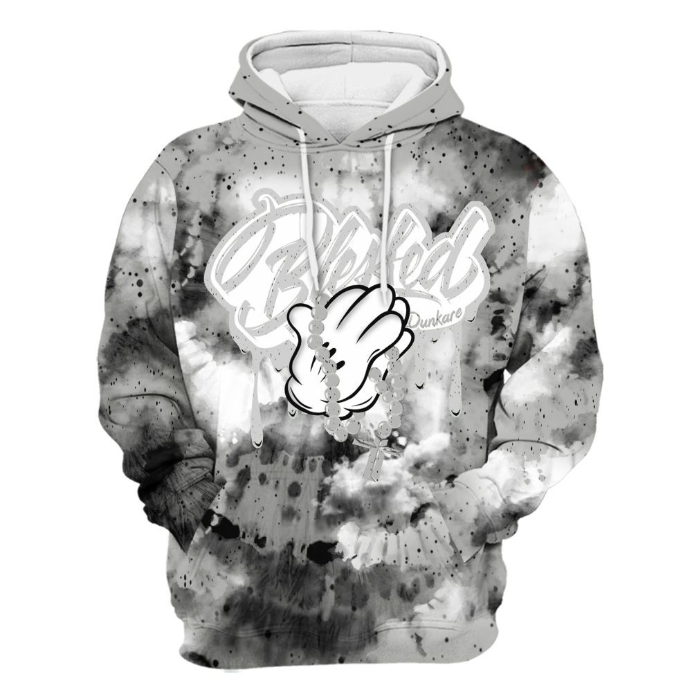 Hoodie To Match Retro White Oreo 4s - God Blessed Tie Dye All Over Print