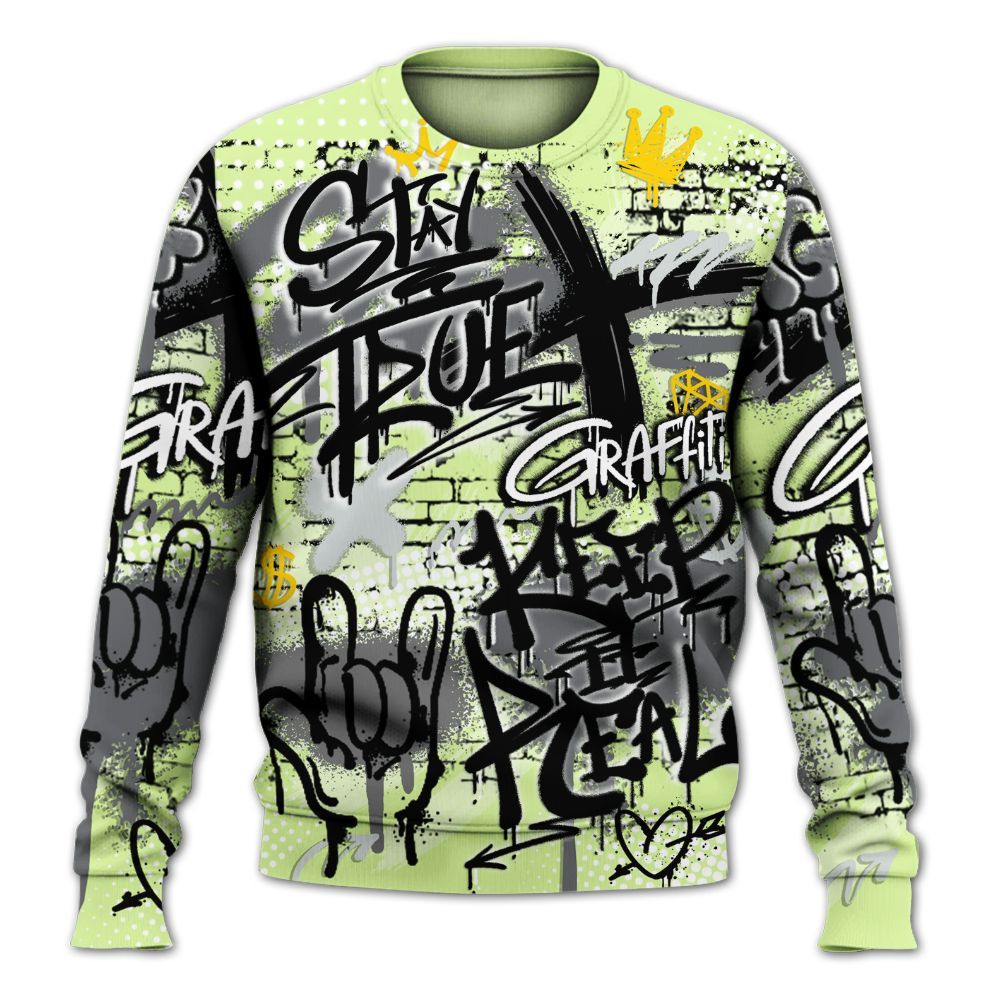 Sweatshirt To Match Smoke Grey Volt TR 1s - True It Real Graffiti Streetwear All Over Print