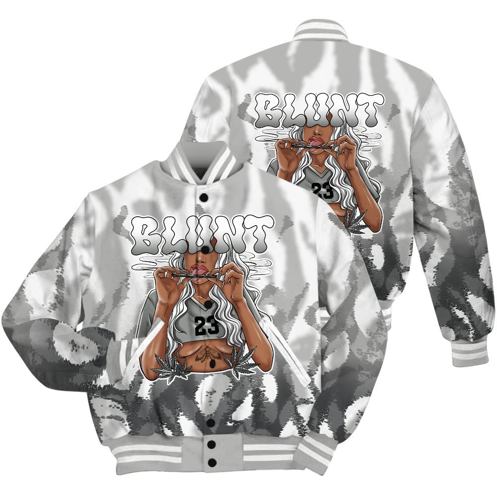 Varsity Jacket To Match Paris Cement Grey 4s Shirt - Bluntz Burnz All Over Print