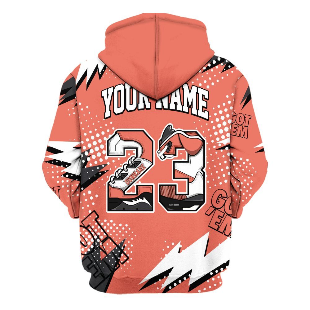 Hoodie To Match Low OG PSG 1s - Custom Name Number 23 5s All Over Print