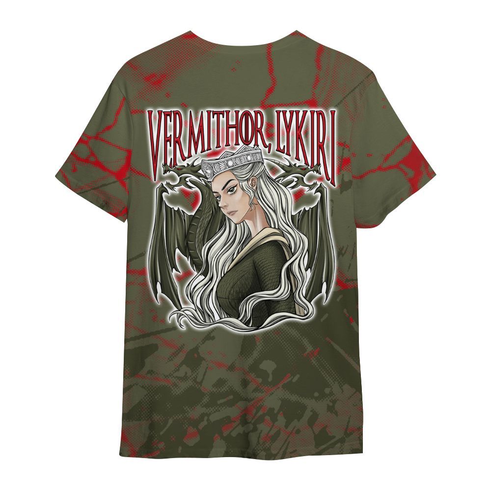 Shirt To Match Travis Scott Low OG Medium Olive 1s - Dragon's Mom! Profound All Over Print