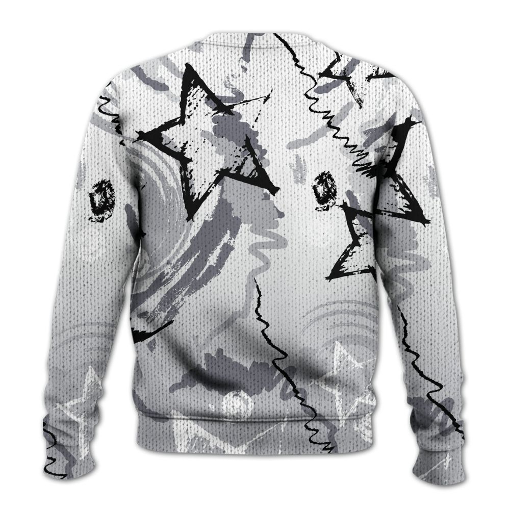 Knitted Sweater To Match Low Cement Grey 11s - Grind Shine Later Drip