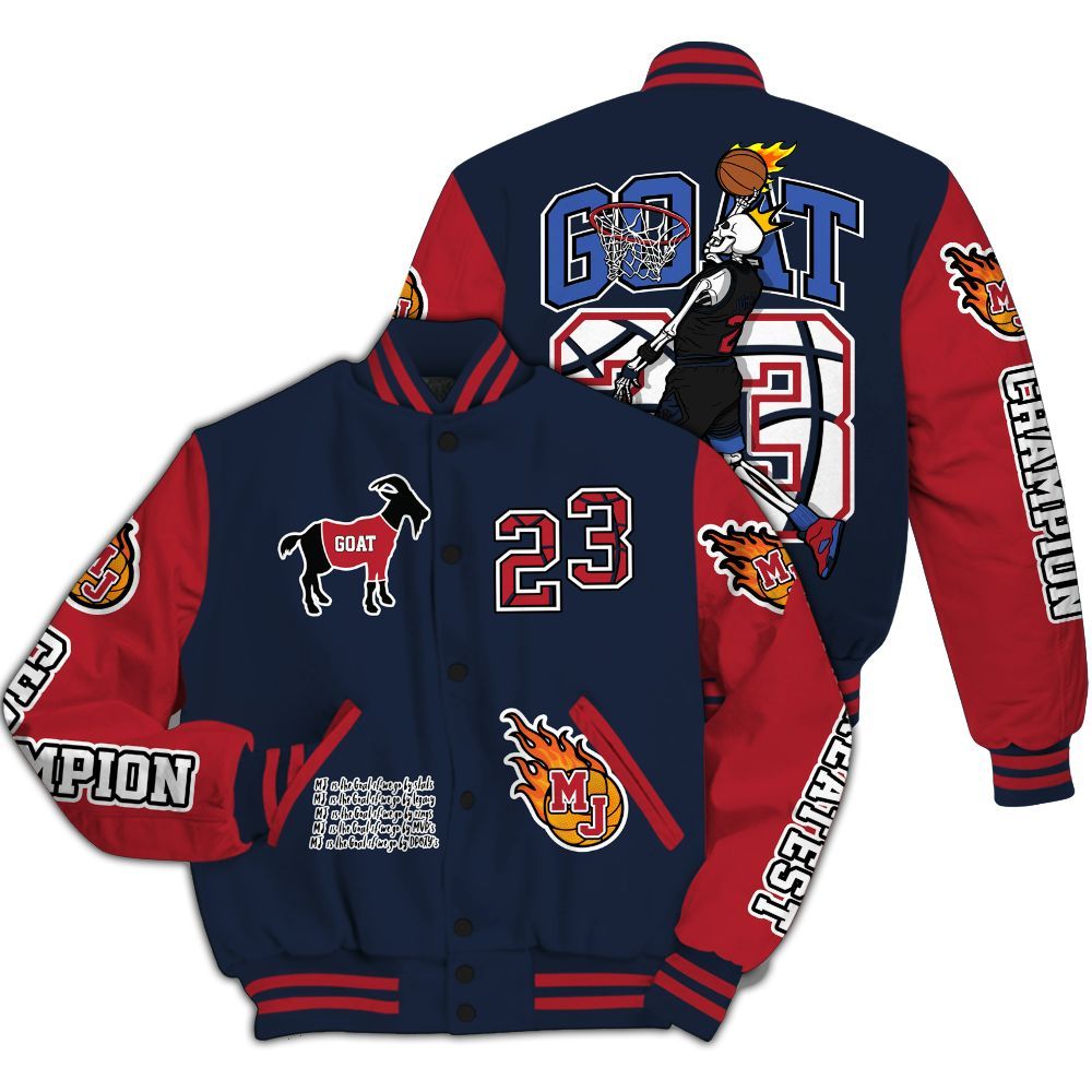 Varsity Jacket To Match Dunk Low COJP What The 2024 - 23 G.0.A.T Jump Up Basketball All Over Print