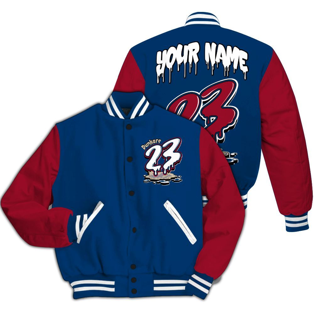 Varsity Jacket To Match Rare Air 4s - Custom Name 23 Drip All Over Print