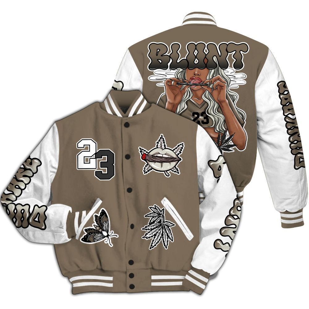 Varsity Jacket To Match Low OG Dark Mocha 1s - Bluntz Unique All Over Print