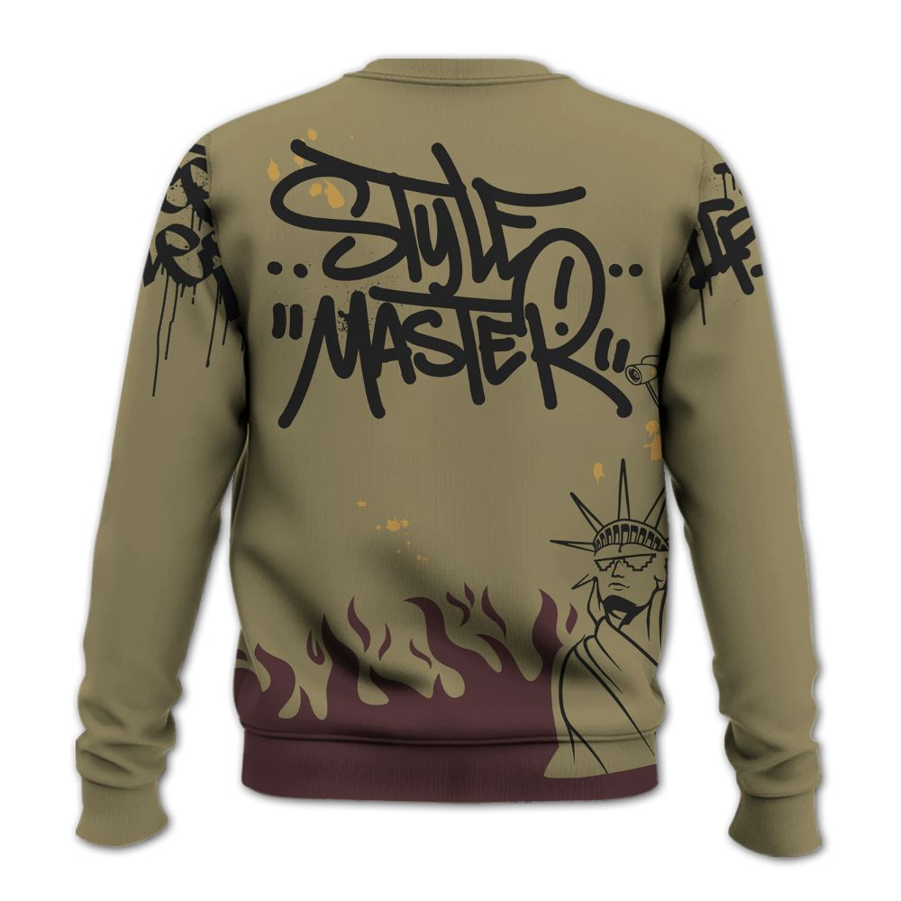 Sweatshirt To Match Black Olive 7s - Graphic Fck Around Find Out All Over Print