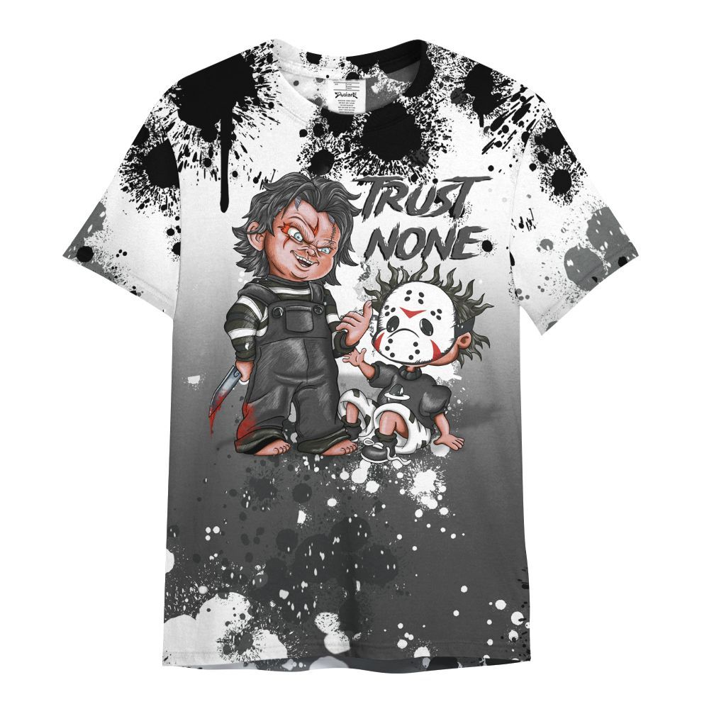 Shirt To Match Fear 4s - Trust No One Scary All Over Print