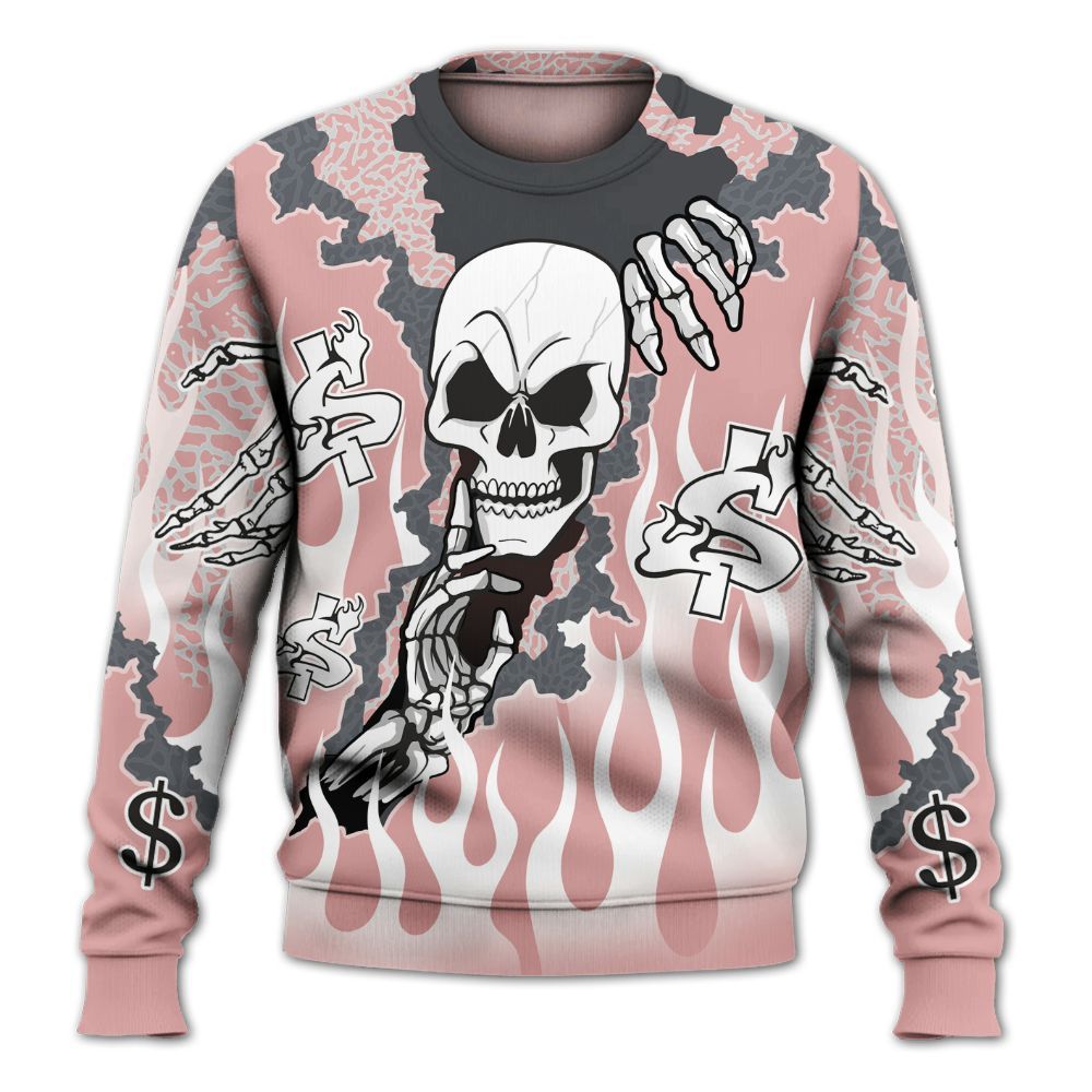 Sweatshirt To Match Red Stardust 3s - Ones Move In Silence Graphic Trapped All Over Print