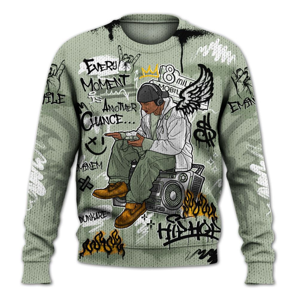 Sweater To Match Seafoam Sail 4s - 8Mile Movie Graffiti Graphic