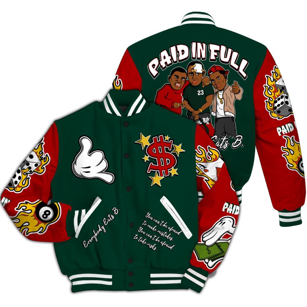 Varsity Jacket To Match Bin 23 8s - Everybody Paid In Full Graphic All Over Print