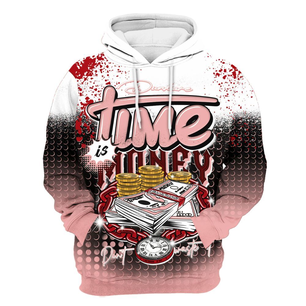 Hoodie To Match Low Valentines Day 1s - Halftone Time Is Money All Over Print