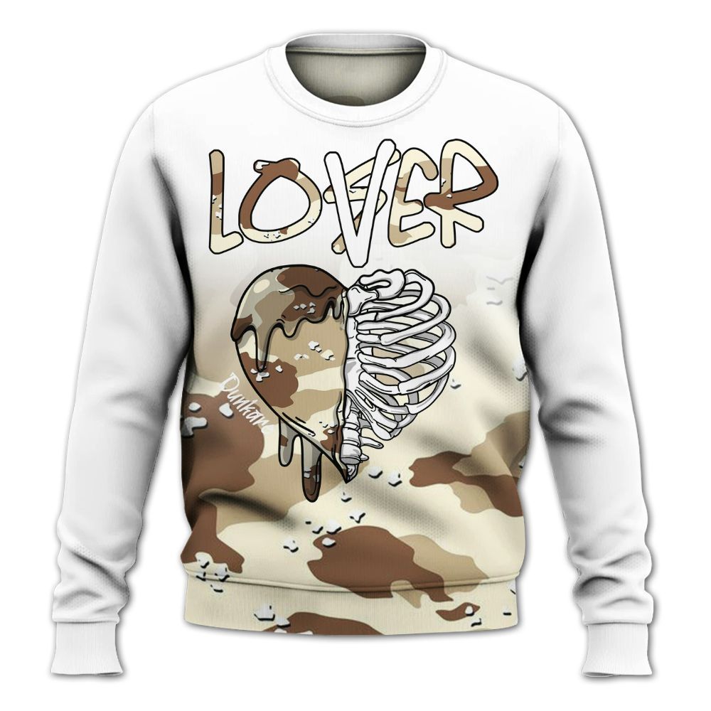 Sweatshirt To Match Desert Camo 3s - Loser Lover Dripping All Over Print