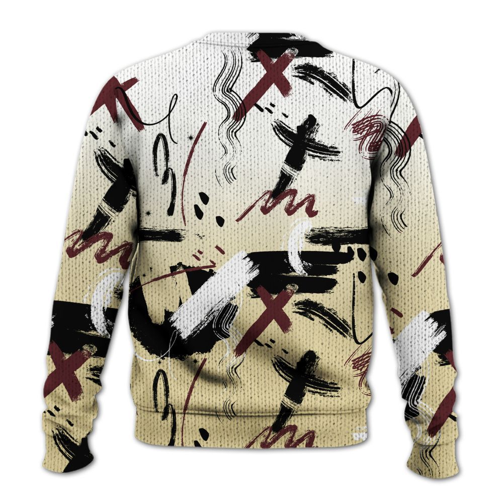 Knitted Sweater To Match Women Phantom 12s - Money Hustle Grind Pray