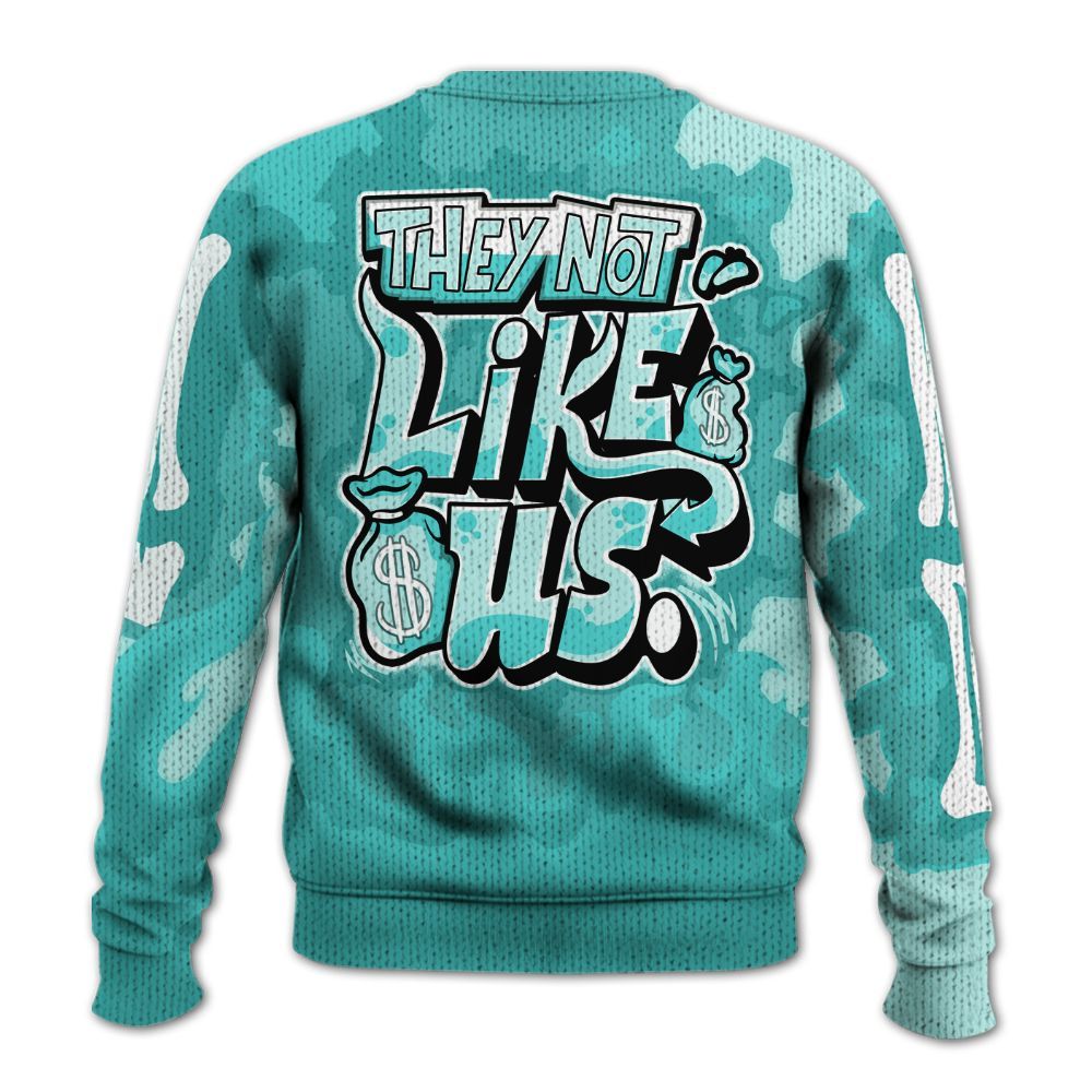 Sweater To Match Low OG Washed Teal 1s - Dislike Us Graphic Burning Custom Name Graphic