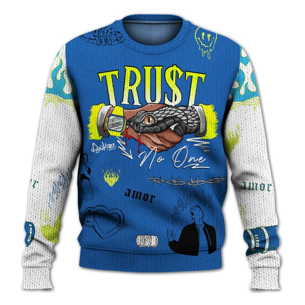 Sweater To Match Griffey Max 1 Varsity Royal - Snake Trust No One Graphic