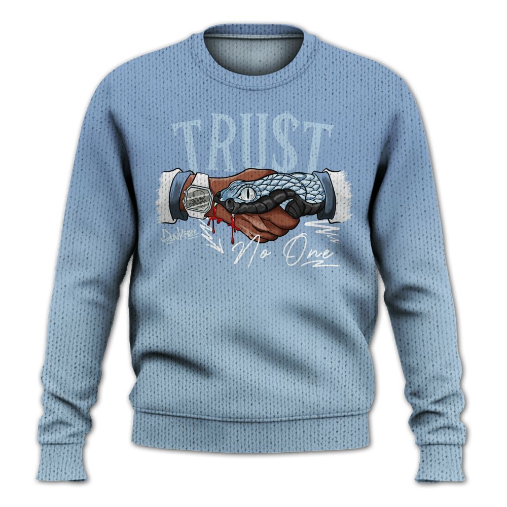 Knitted Sweater To Match Forget Me Not 4s - Snake Trust No One Drip