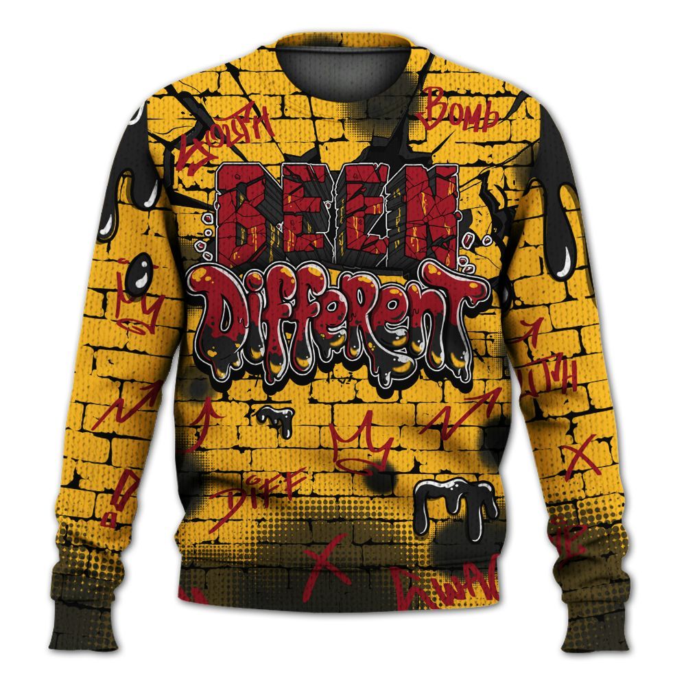 Sweater To Match White Taxi 12s Shirt, Been Different Graphic