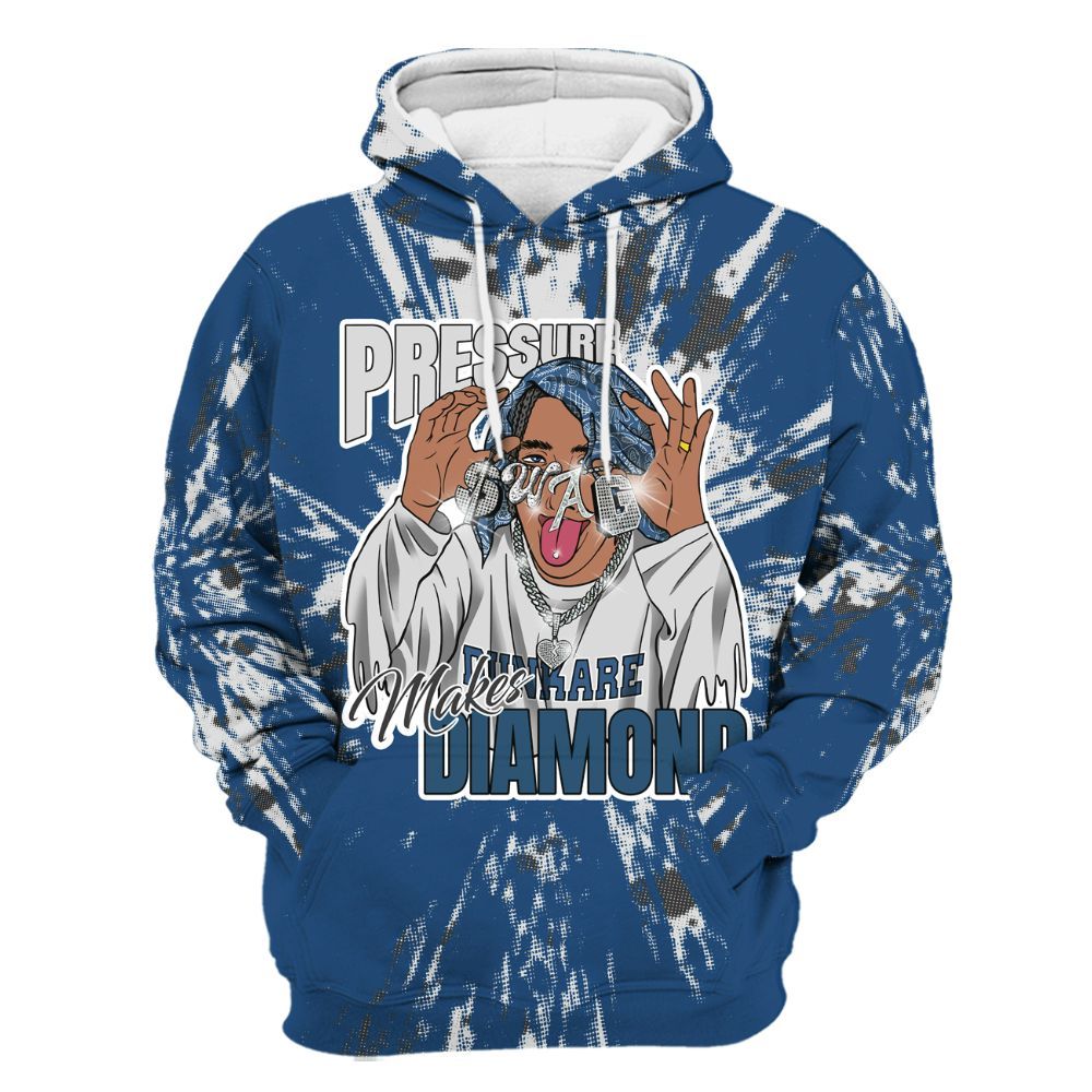 Hoodie To Match High OG Midnight Navy 1s - Pressures Makes Hoodie To Match Lux All Over Print