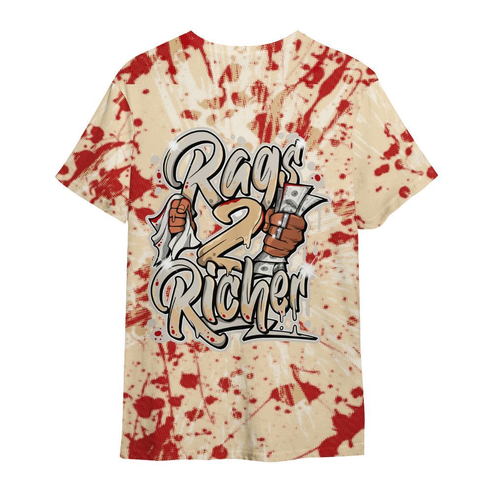 Shirt To Match Dunk Low Strawberry Waffle - Rag 2 Rich Graphic Luxury All Over Print