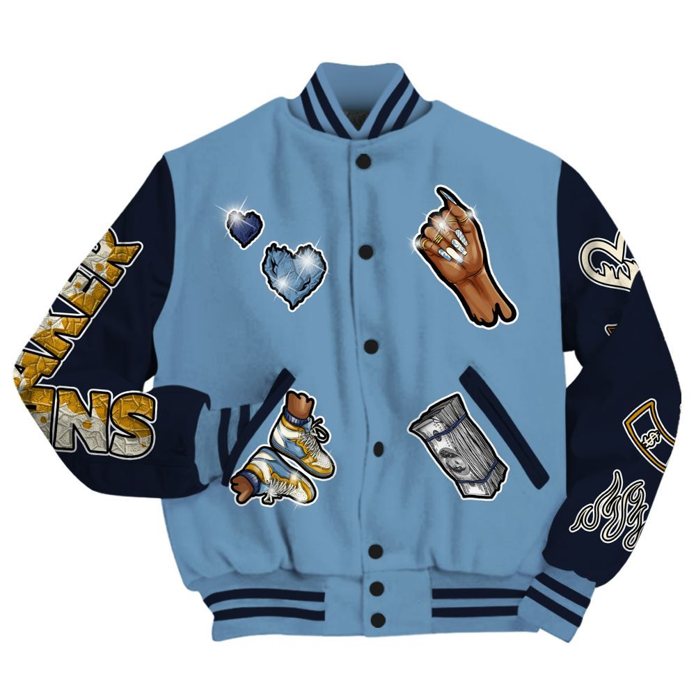 Varsity Jacket To Match High OG First In Flight 1s - Sneakerz Girlz All Over Print
