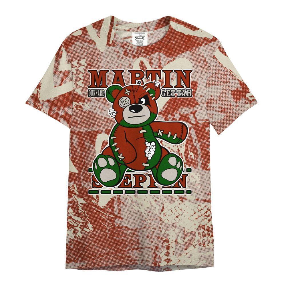 Shirt To Match El Grito 5s - Tah Steppin Bear Heart Grunge All Over Print