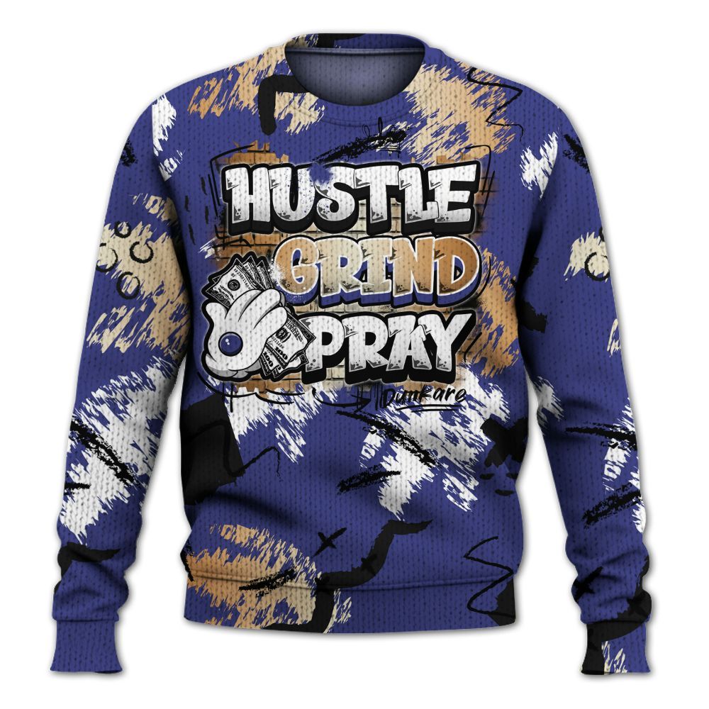 Sweater To Match JM Pro Black Concord - Hustle Grind Pray Graphic Street Style Graphic