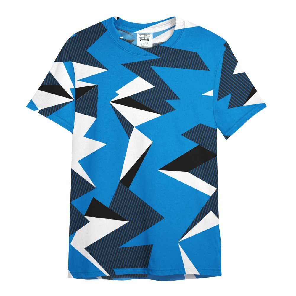 Shirt To Match High OG FragmentxULA White Black 1s - Geometric Camouflage Pattern All Over Print