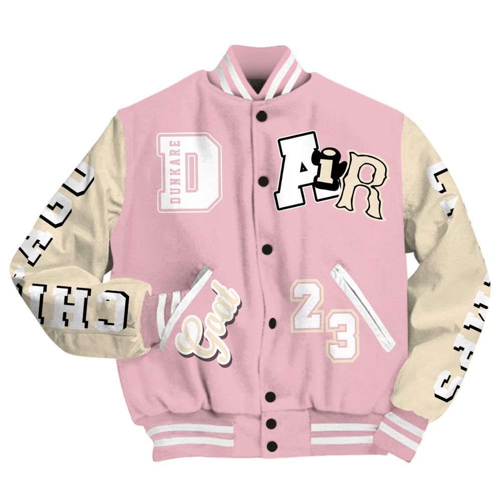 Varsity Jacket To Match Low OG Shy Pink 1s - AIR Number 23 GOAT All Over Print