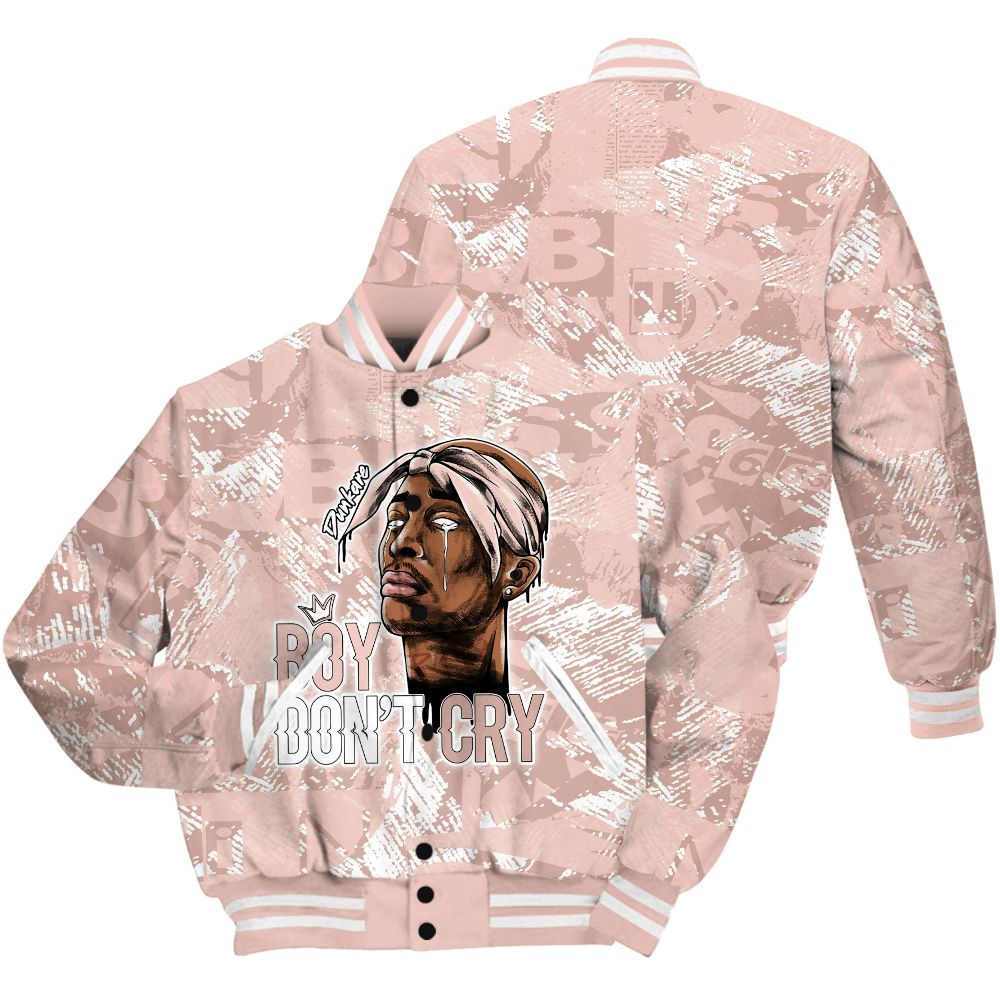 Varsity Jacket To Match Low Legend Pink 11s Shirt, Boiz Ain't Cry Unique Abstract All Over Print