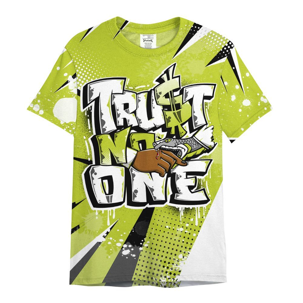 Shirt To Match Bright Cactus 13s - Poly Trust No One Dripping All Over Print