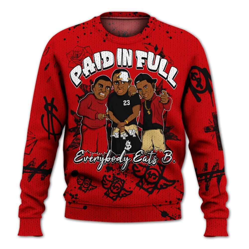 Knitted Sweater To Match Ja 2 Halloween - Everybody Paid In Full Crayon