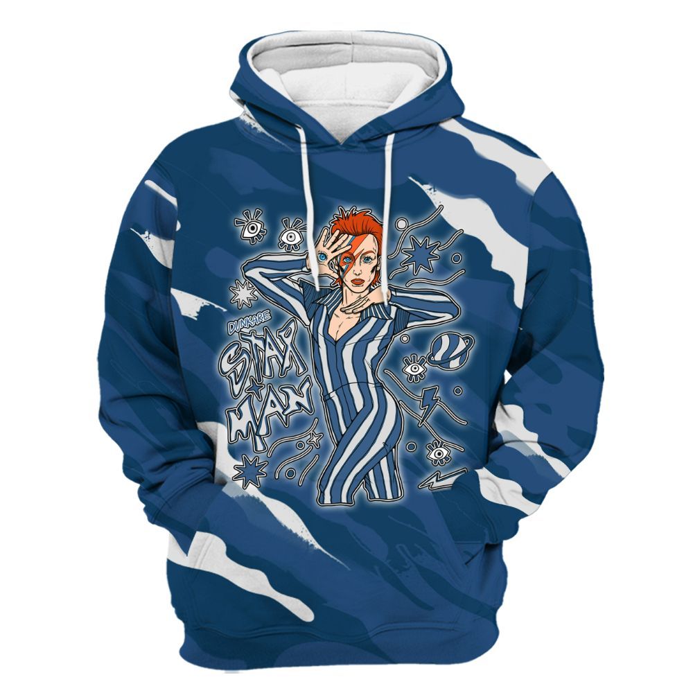 Hoodie To Match High OG Midnight Navy 1s - Starmans Graphics Colored All Over Print