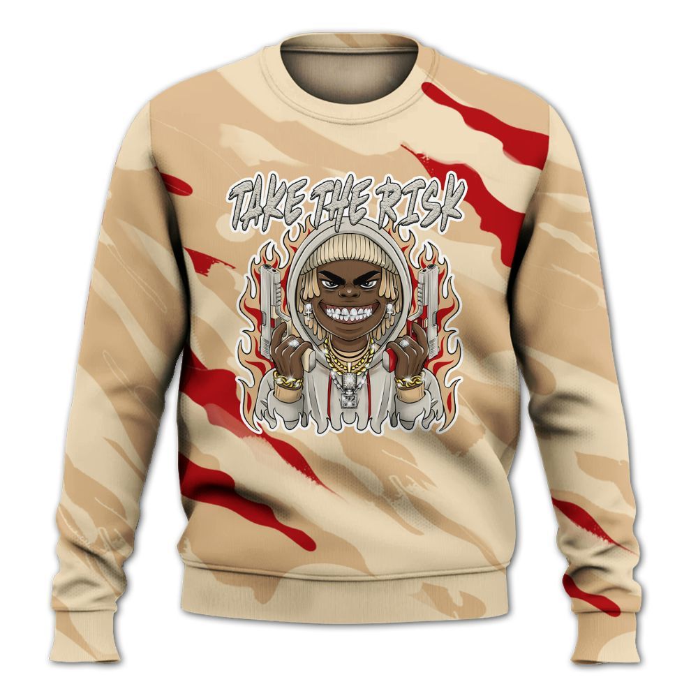 Sweatshirt To Match Dunk Low Strawberry Waffle - Take The Risk Colored All Over Print