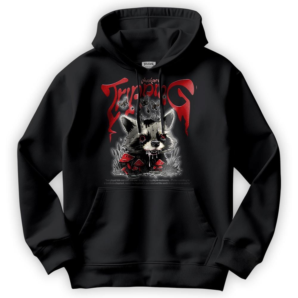 Sweatshirt To Match Red Taxi 12s Hoodie - Tripping Raccoon Hoodie Unisex