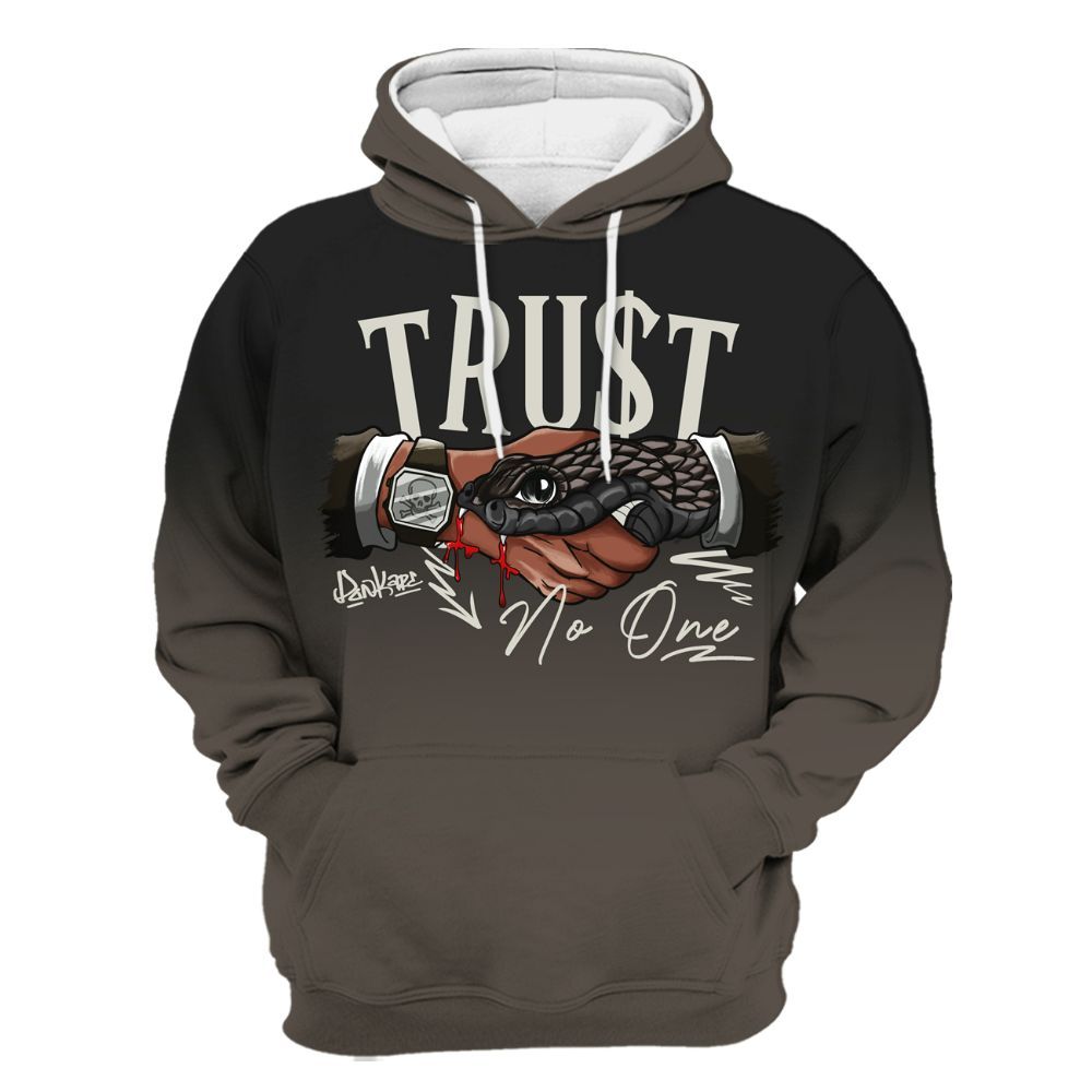 Hoodie To Match Cave Stone 4s, Trust No One Drip All Over Print