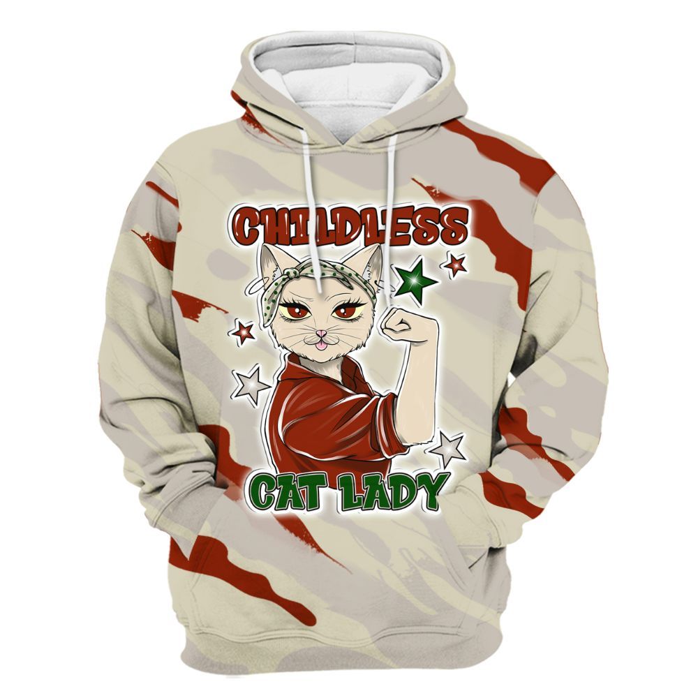 Hoodie To Match El Grito 5s - Childless Kat Lady All Over Print