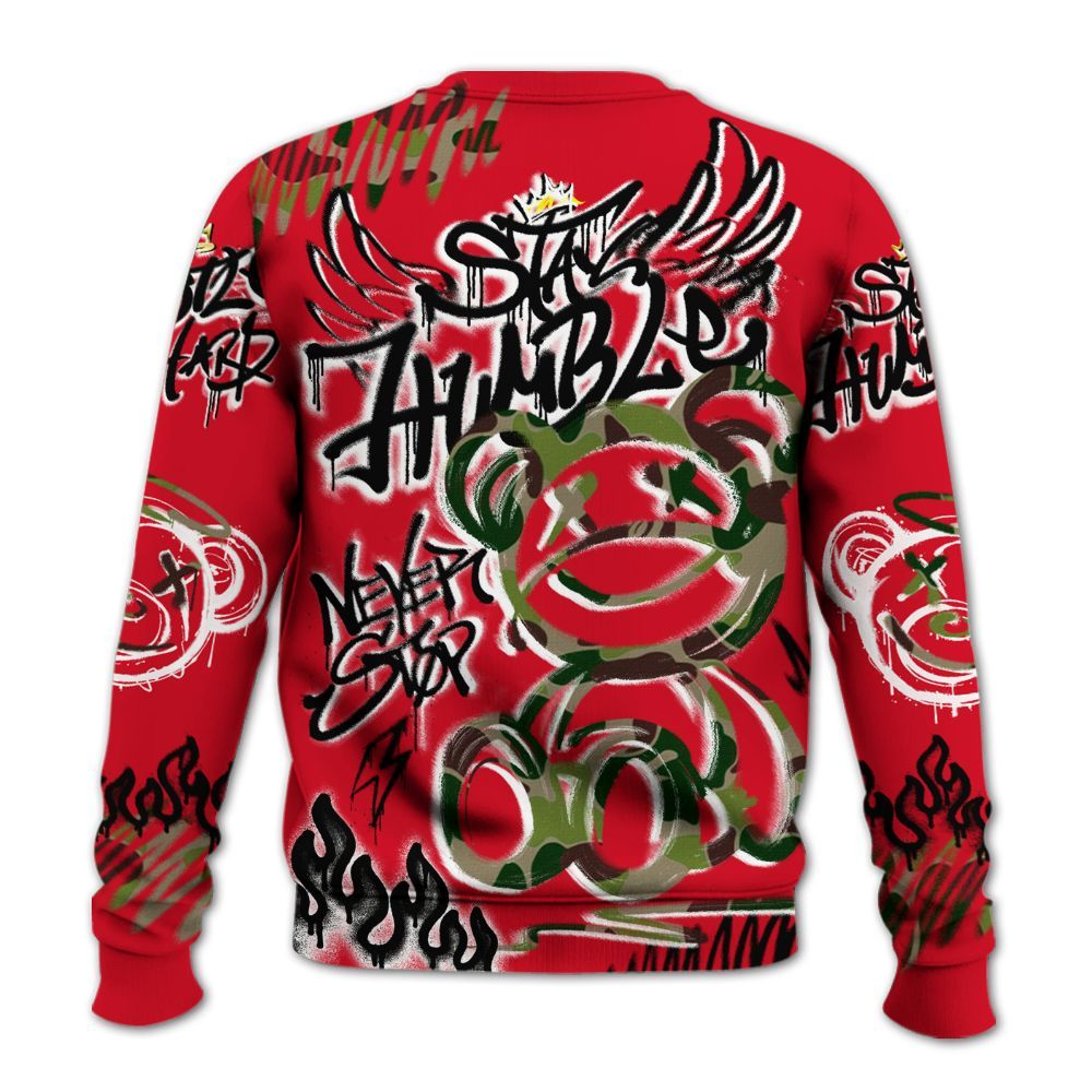 Sweatshirt To Match Air Max 90 Duck Camo Red - Humble Drip Streetwear Graffity All Over Print