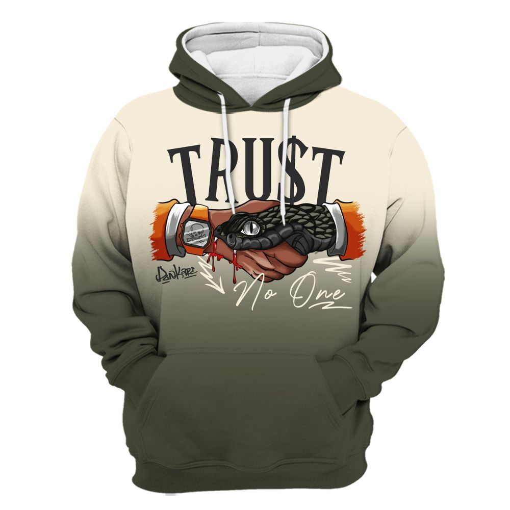 Hoodie To Match Retro Undefeated 4s - Trust No One Drip All Over Print