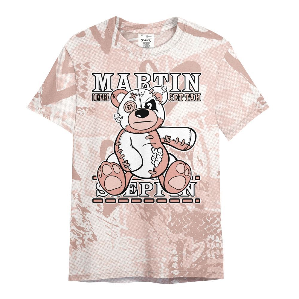 Shirt To Match Low Legend Pink 11s - Tah Steppin Bear Heart Grunge All Over Print