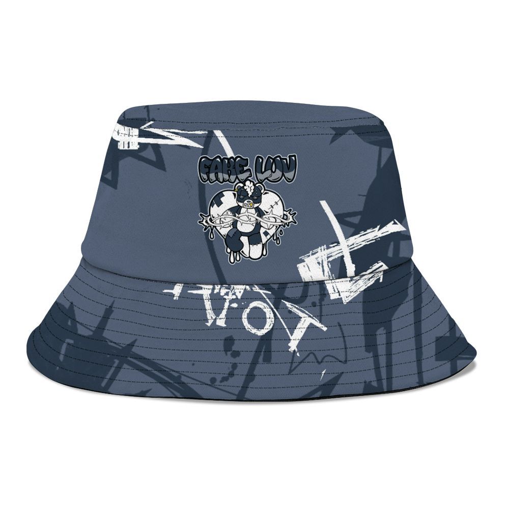 Bucket Hat To Match Low Diffused Blue 11s - False Romance Hugz Messyz Graphic