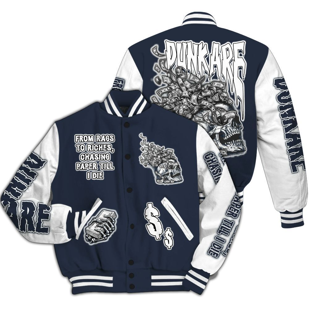 Varsity Jacket To Match Retro Obsidian 13s - From Rags To Riches All Over Print
