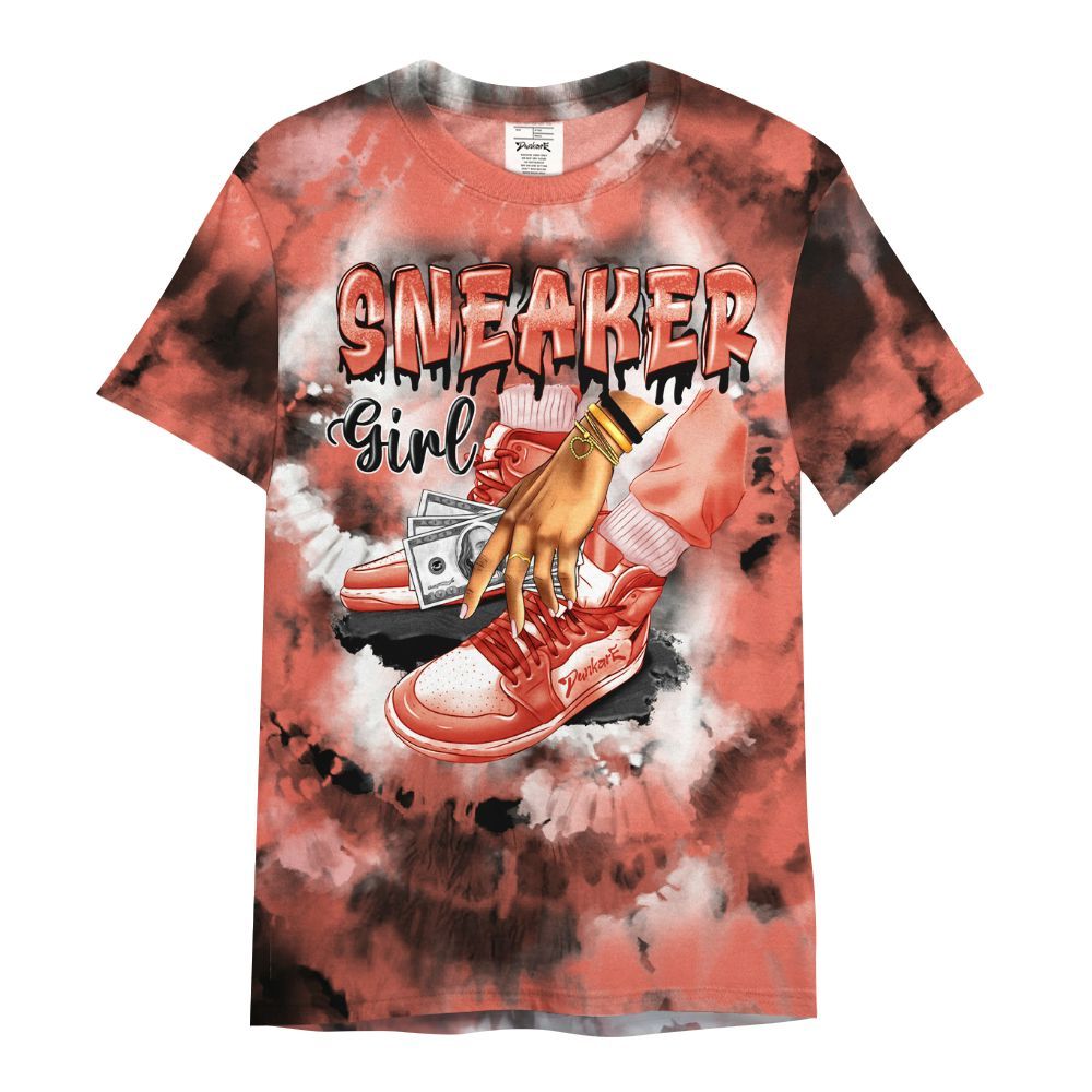 Shirt To Match Low OG PSG 1s - SNEAKER Girl Money Drip Tie Dye All Over Print