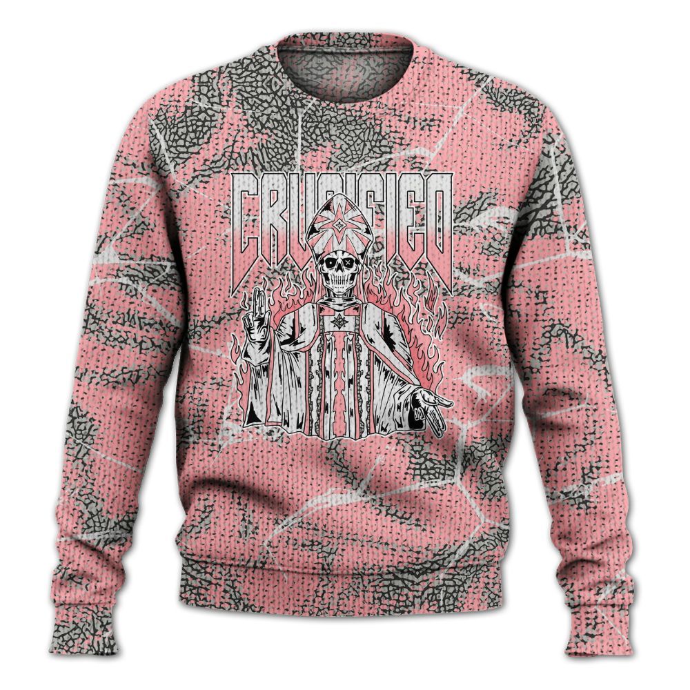 Knitted Sweater To Match Retro Wings 3s - Crucified Skeleton Crack