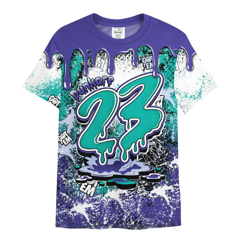 Shirt To Match Retro Grape 5s - Dripping 23 Drip All Over Print