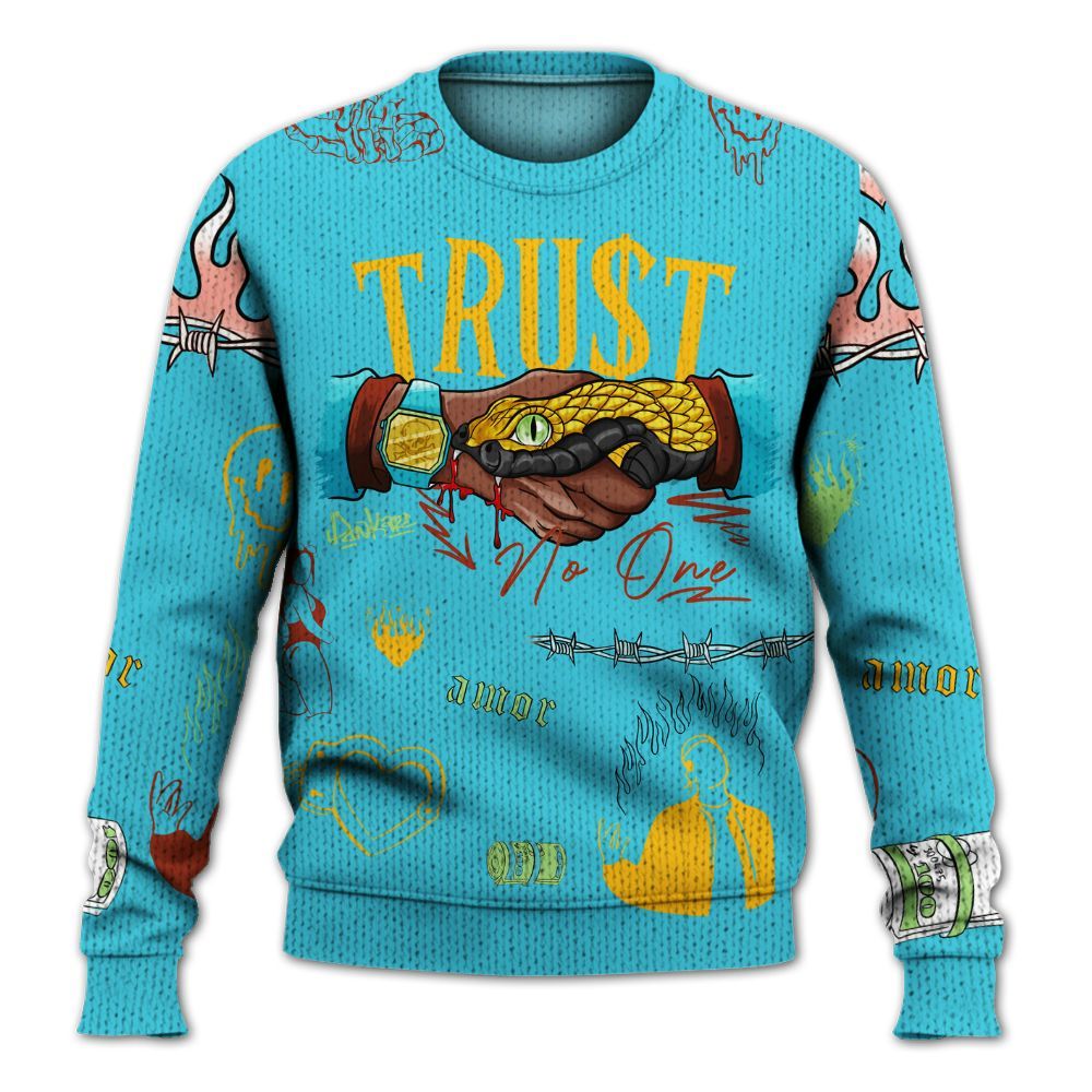 Knitted Sweater To Match SB Dunk Di'Orr Greenwood - Snake Trust No One