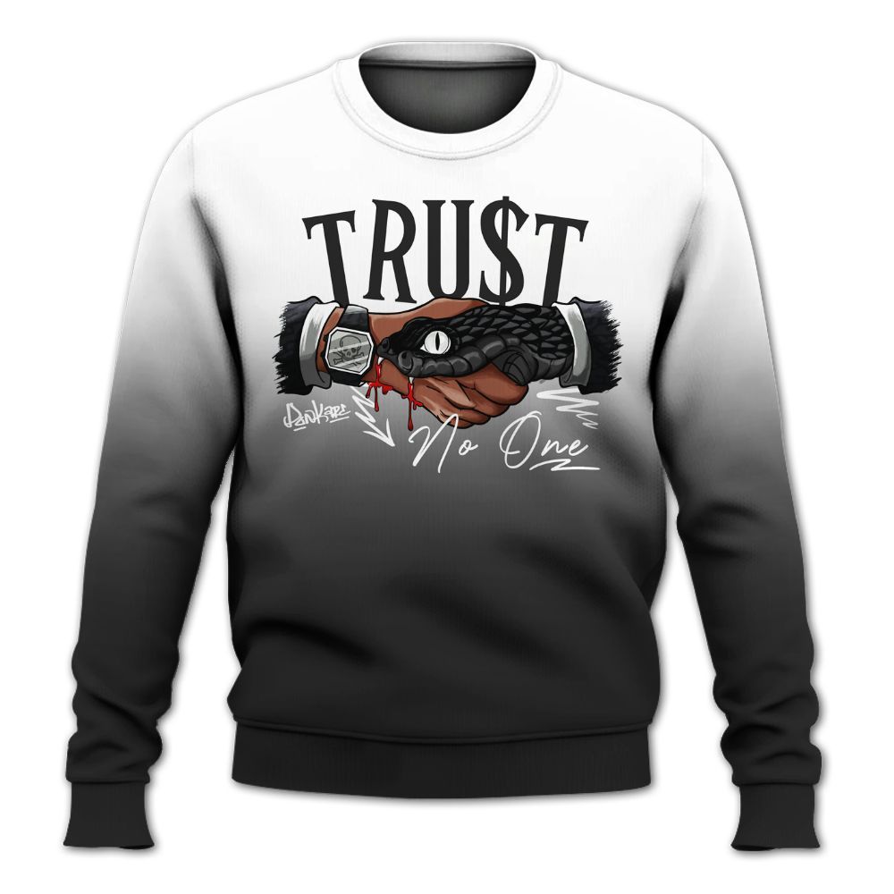 Sweatshirt To Match Black Cat 3s - Snake Trust No One Drip All Over Print